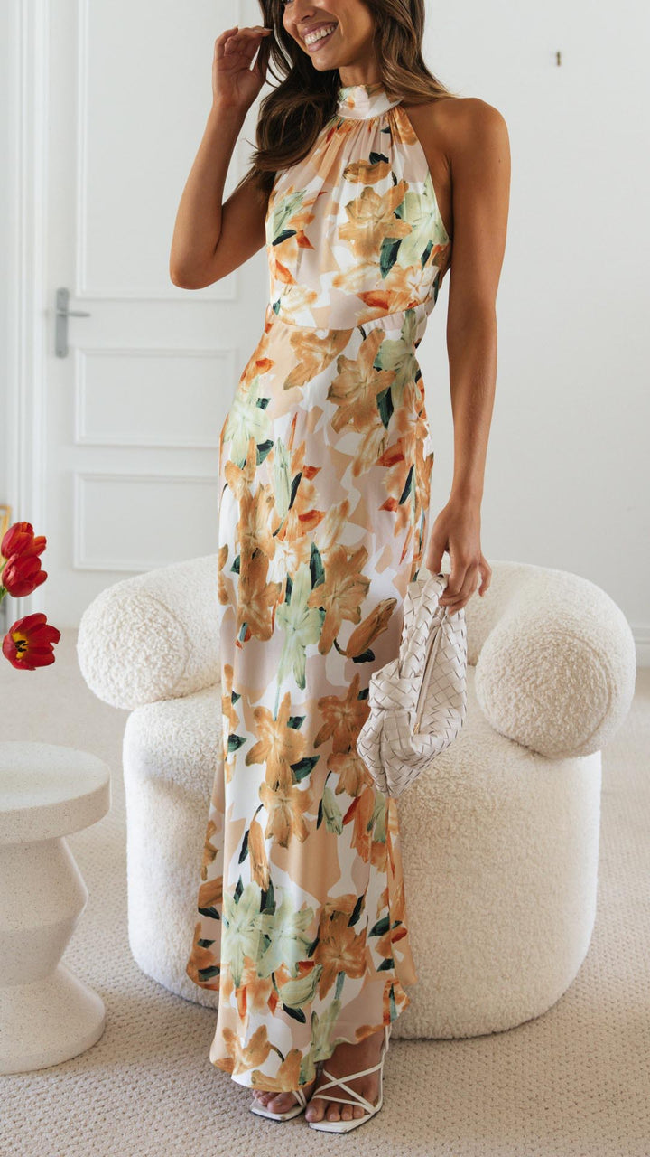 Ianthe - Floral Halter Maxi Dress