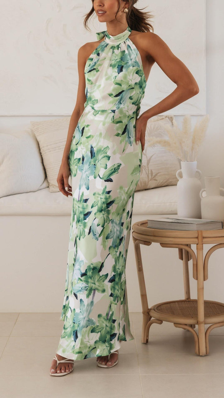 Ianthe - Floral Halter Maxi Dress