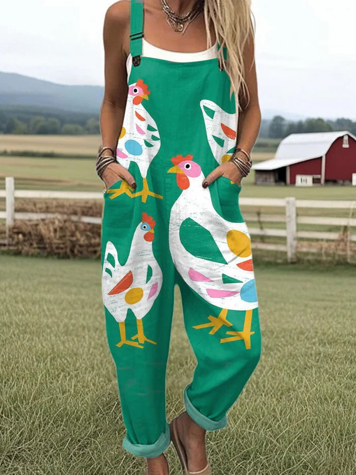 Junia - Cluckin’ Whimsical Jumpsuit