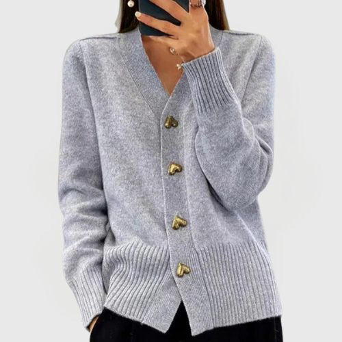 Juliana - Heart Button Cardigan