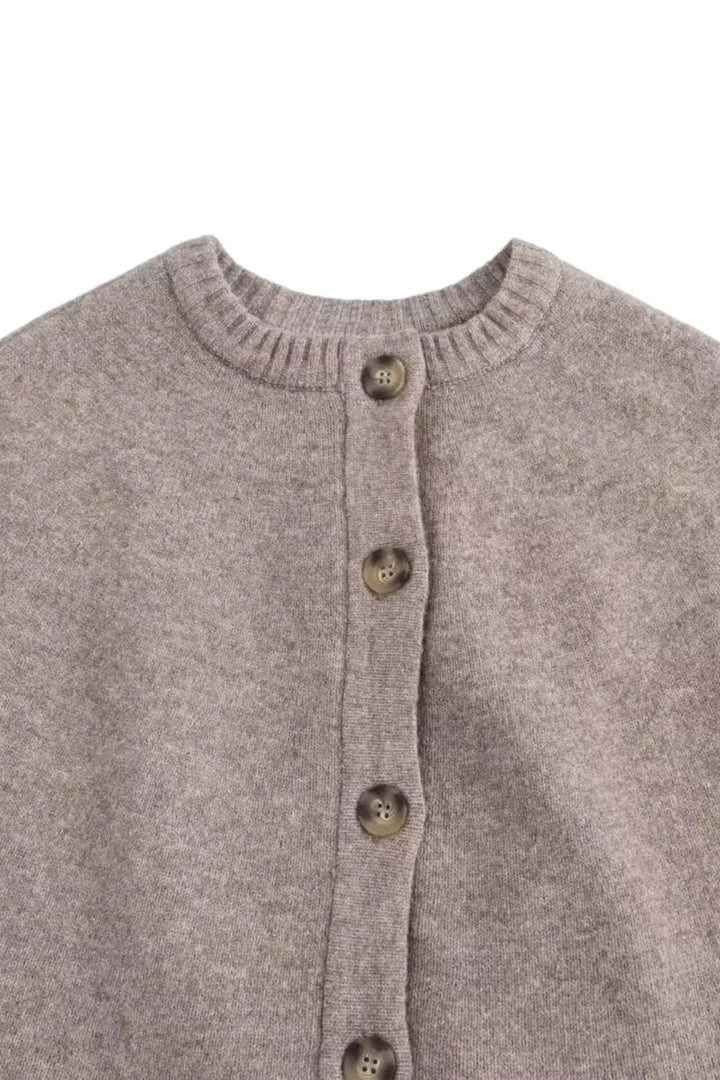 Dextra - Women's round neck cape vest with casual style