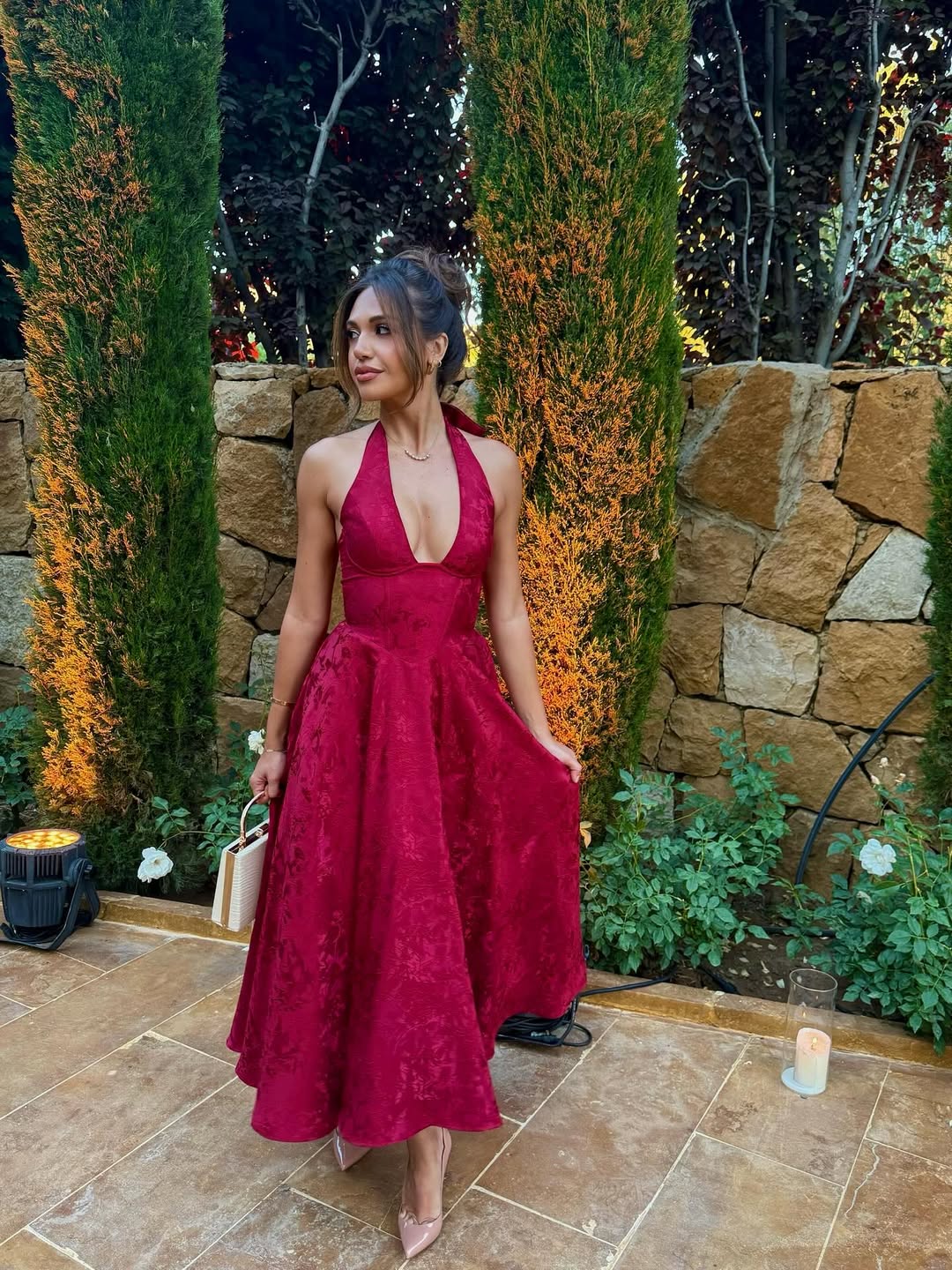 Frida - Halter Sleeveless Midi Dress