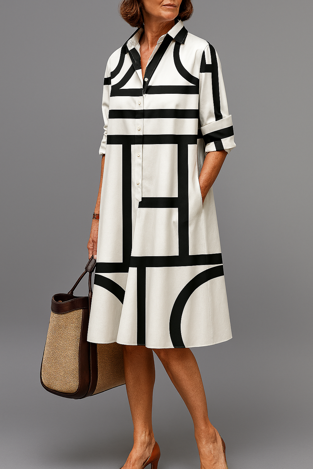 Eurydice - Luxurious Midi Dress for Effortless Elegance