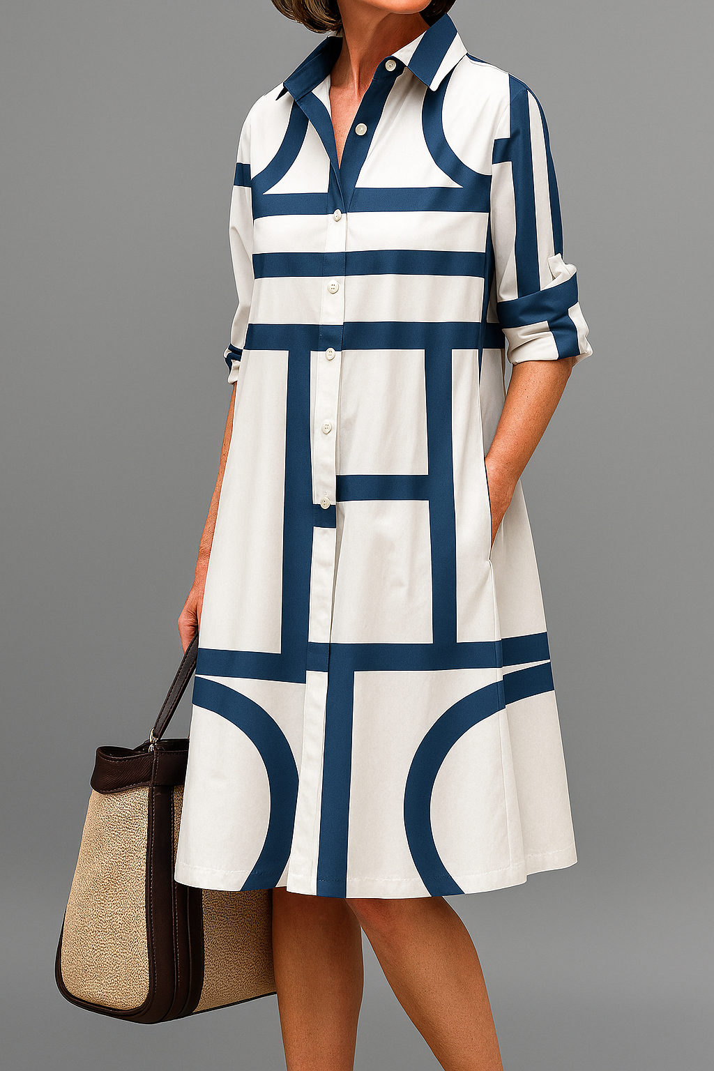 Valeska - Elegant Midi Dress for Effortless Style