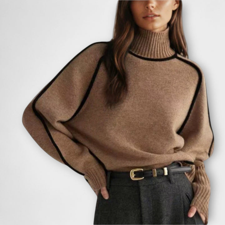 Violet - Soft & elegant turtleneck sweater
