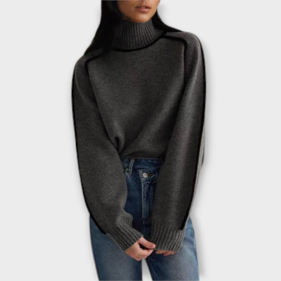 Violet - Soft & elegant turtleneck sweater