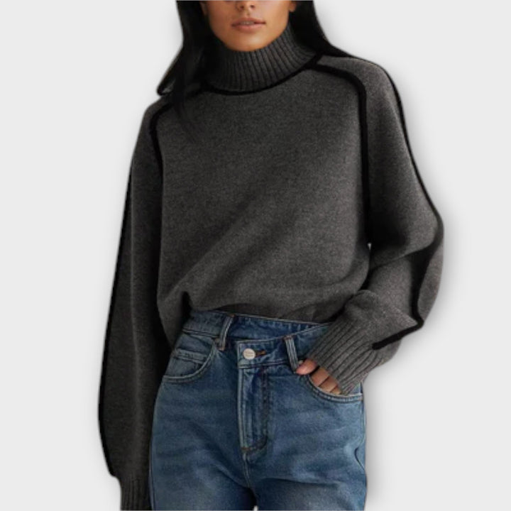 Violet - Soft & elegant turtleneck sweater