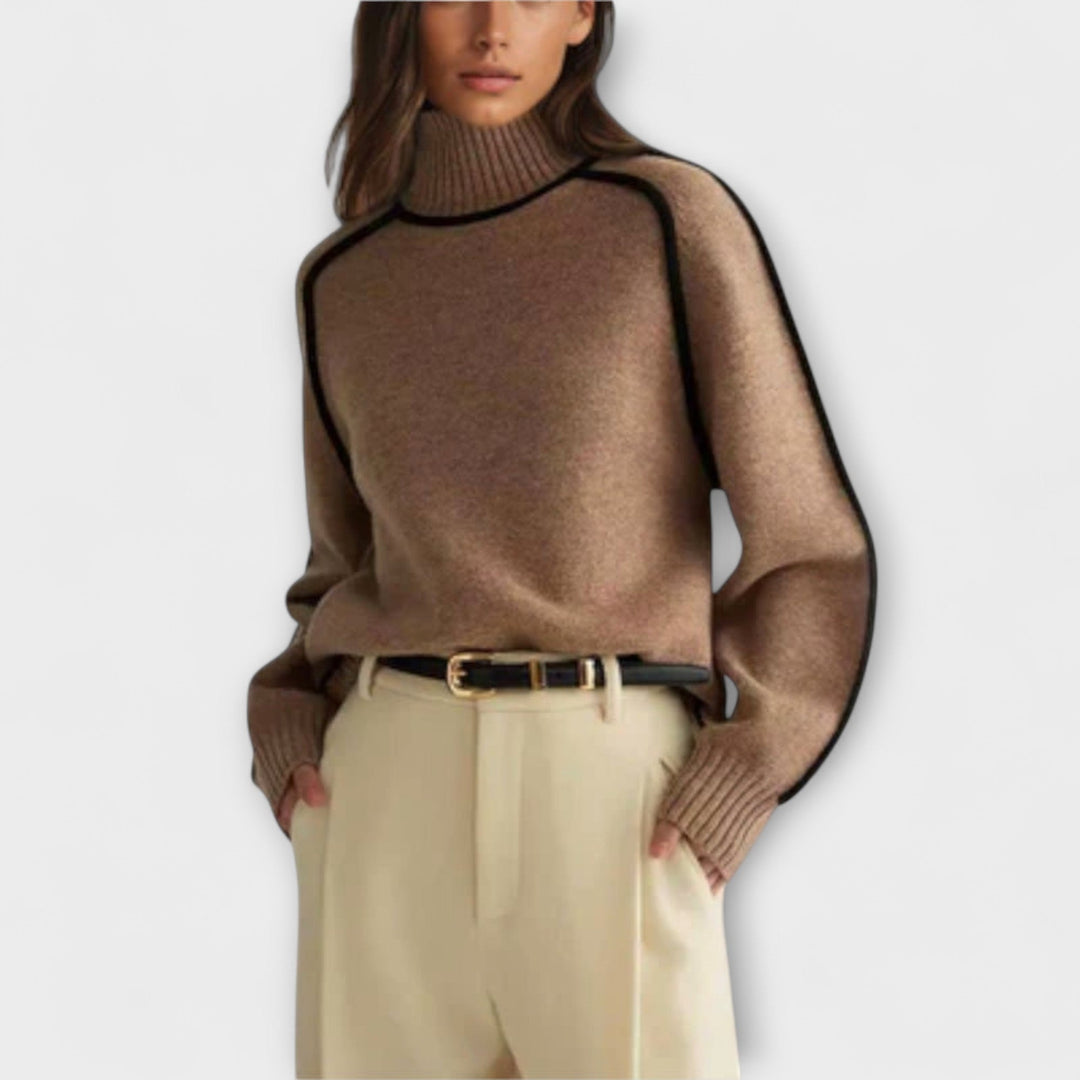 Violet - Soft & elegant turtleneck sweater