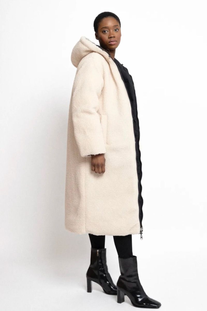 Percival - Longline Sherpa-Lined Puffer Coat