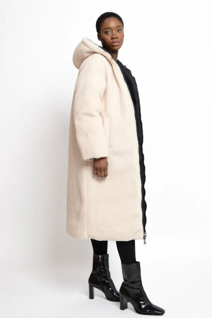 Percival - Longline Sherpa-Lined Puffer Coat