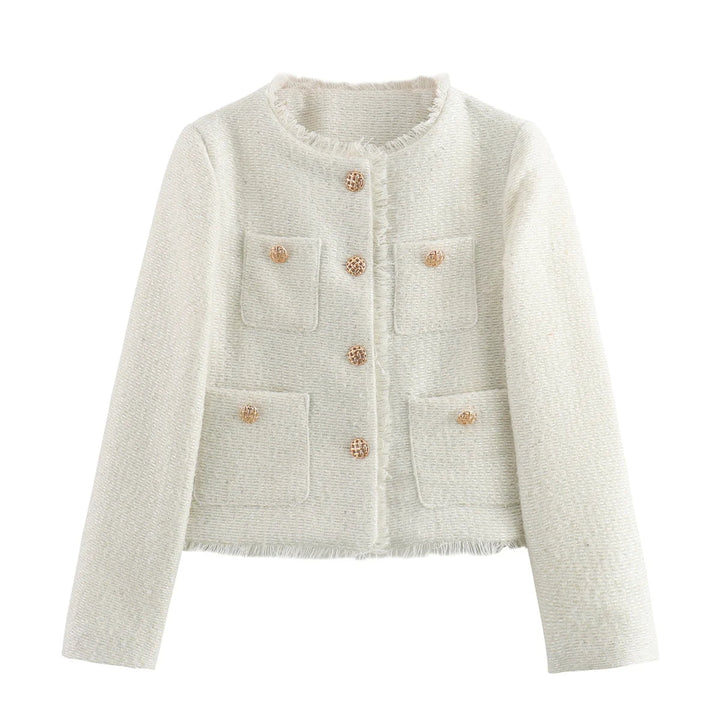 Katja - Elegant jacket with gold buttons and a tailored fit
