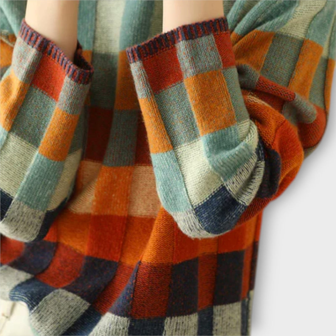 Tiana - Patchwork turtleneck sweater