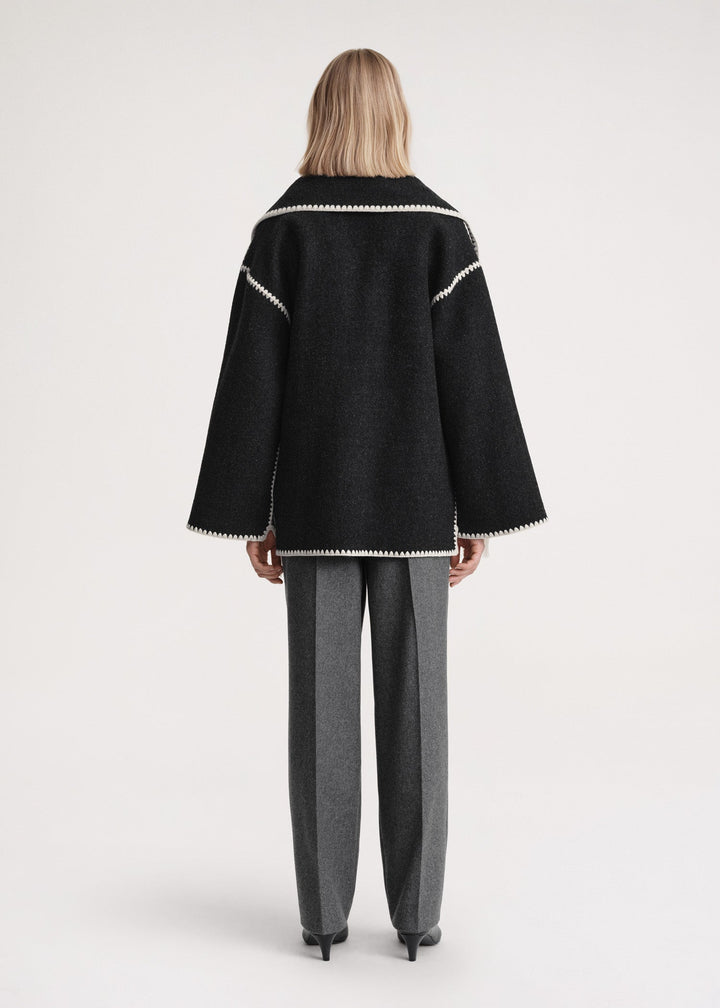 Fiorenza - Women's coat with integrated scarf and elegant fit