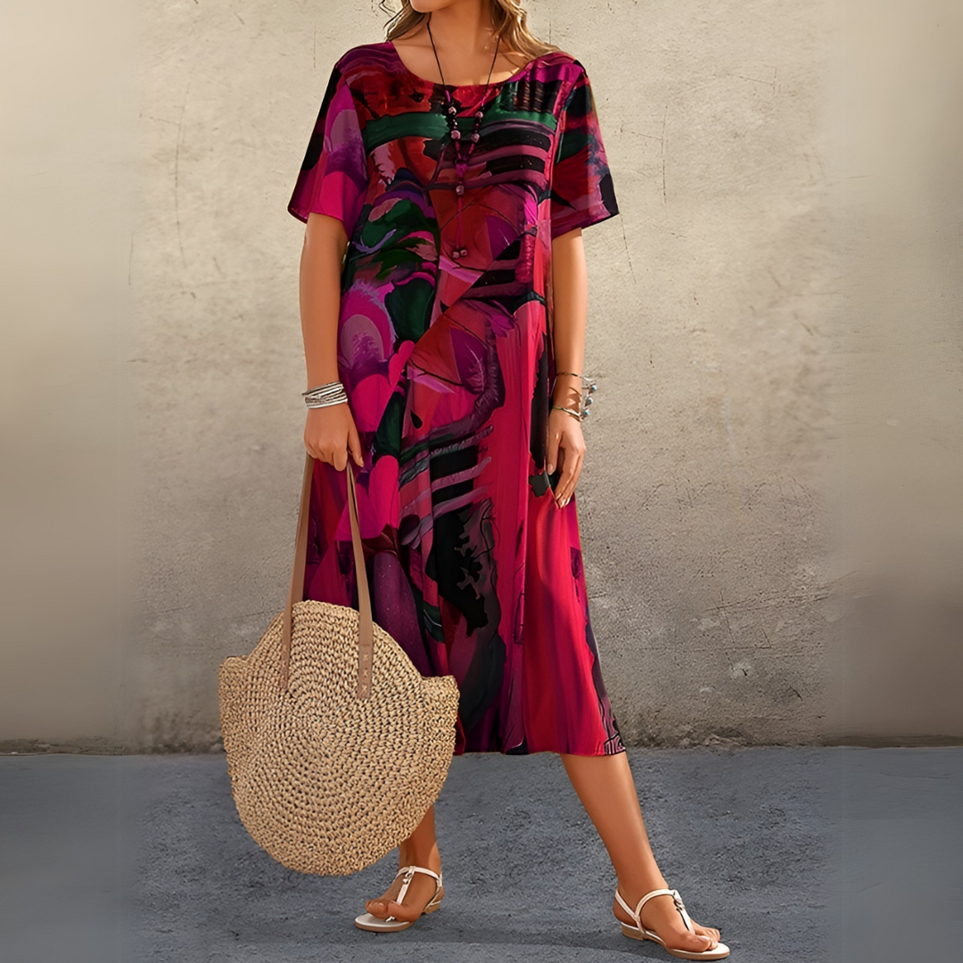 Avriena - Flowing and Elegant Floral Dress