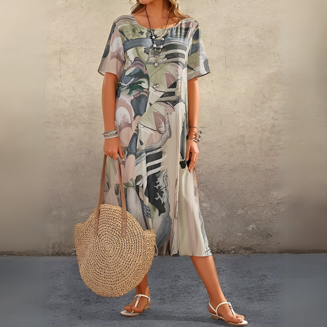 Avriena - Flowing and Elegant Floral Dress