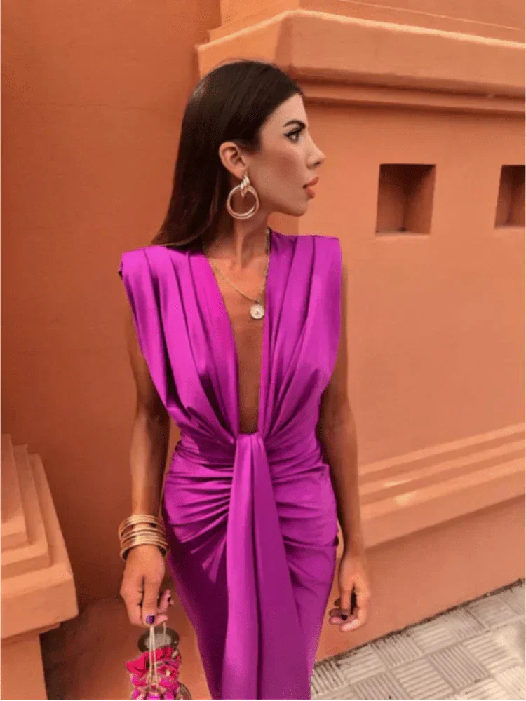 Elyssane - Elegant Draped Dress