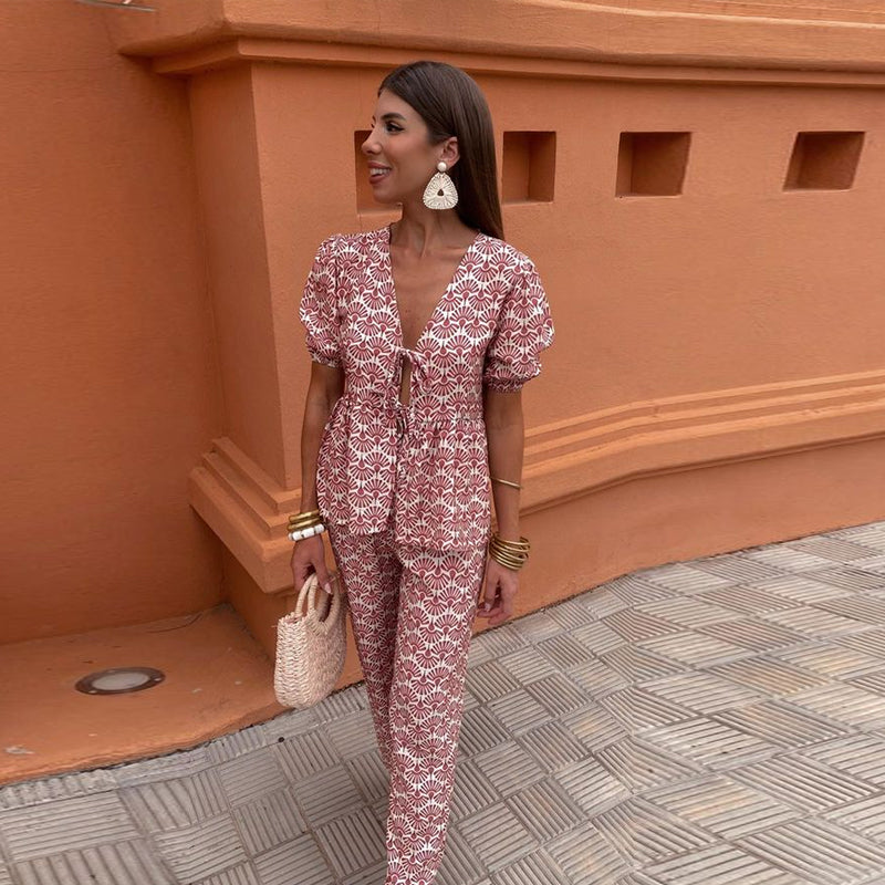 Caerina - Printed Casual Set