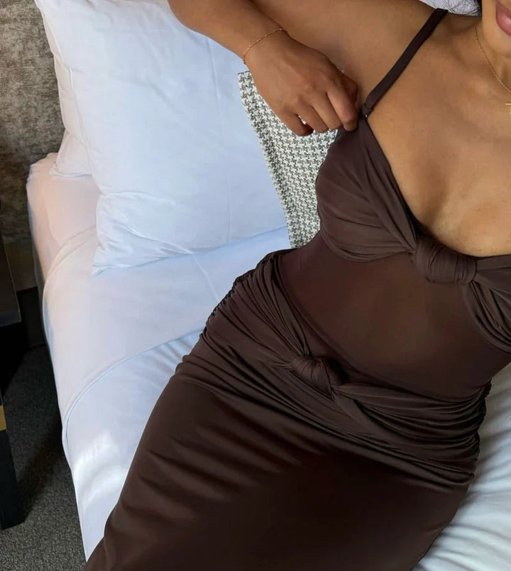 Noelle - Detachable Straps Maxi Dress