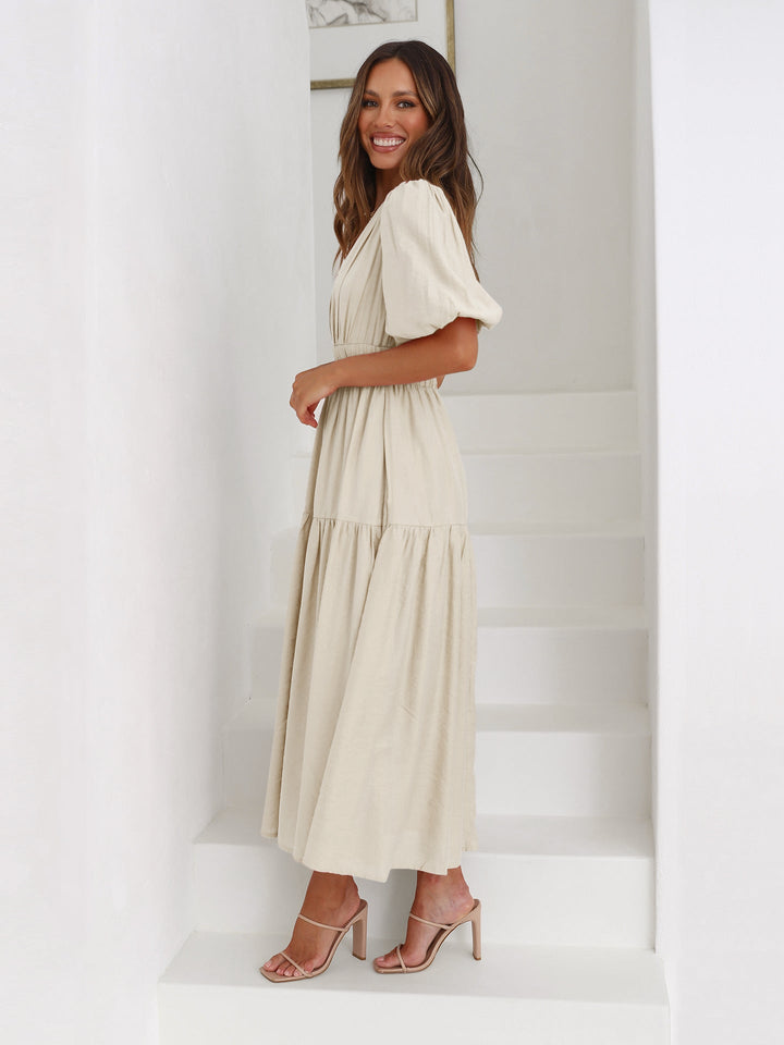 Cassia - Dress with Puff Sleeves