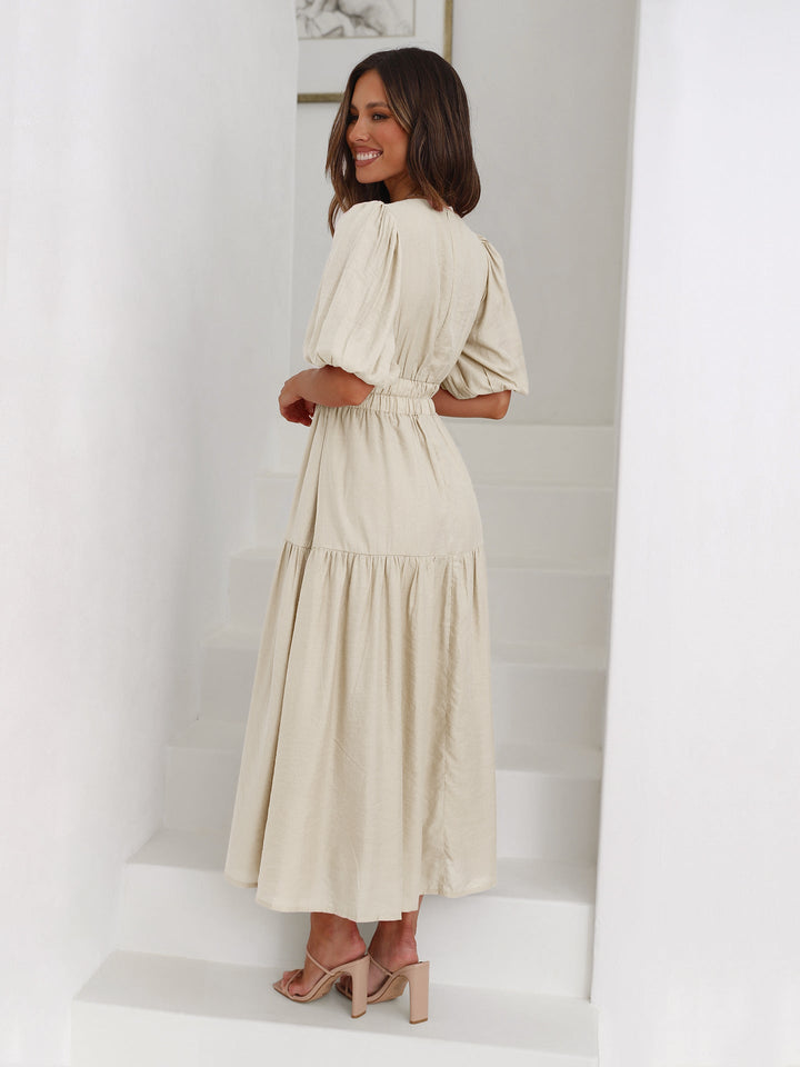 Cassia - Dress with Puff Sleeves