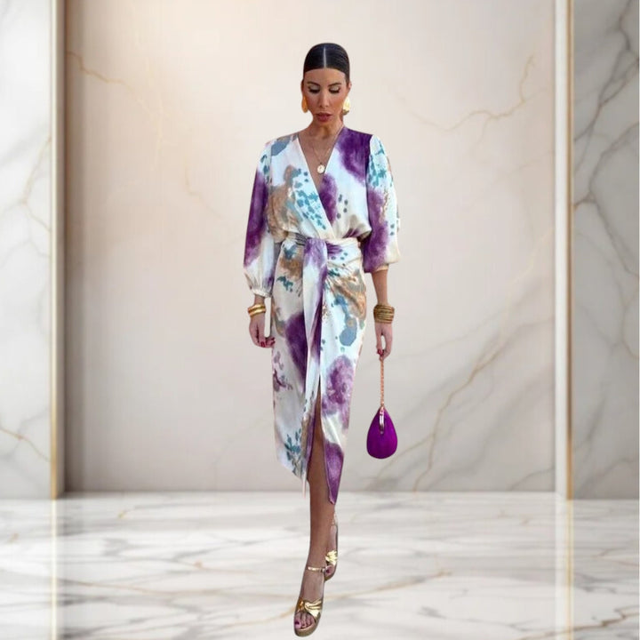 Myrisse - Elegant Dress with Waist Tie