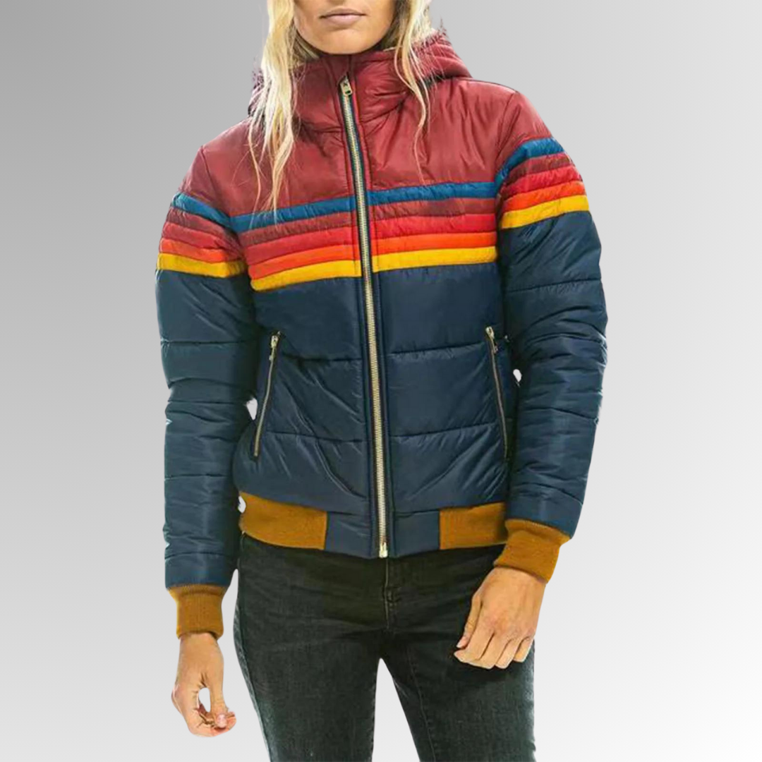 Audrina - Women's jacket with waterproof fabric, hood and fitted fit