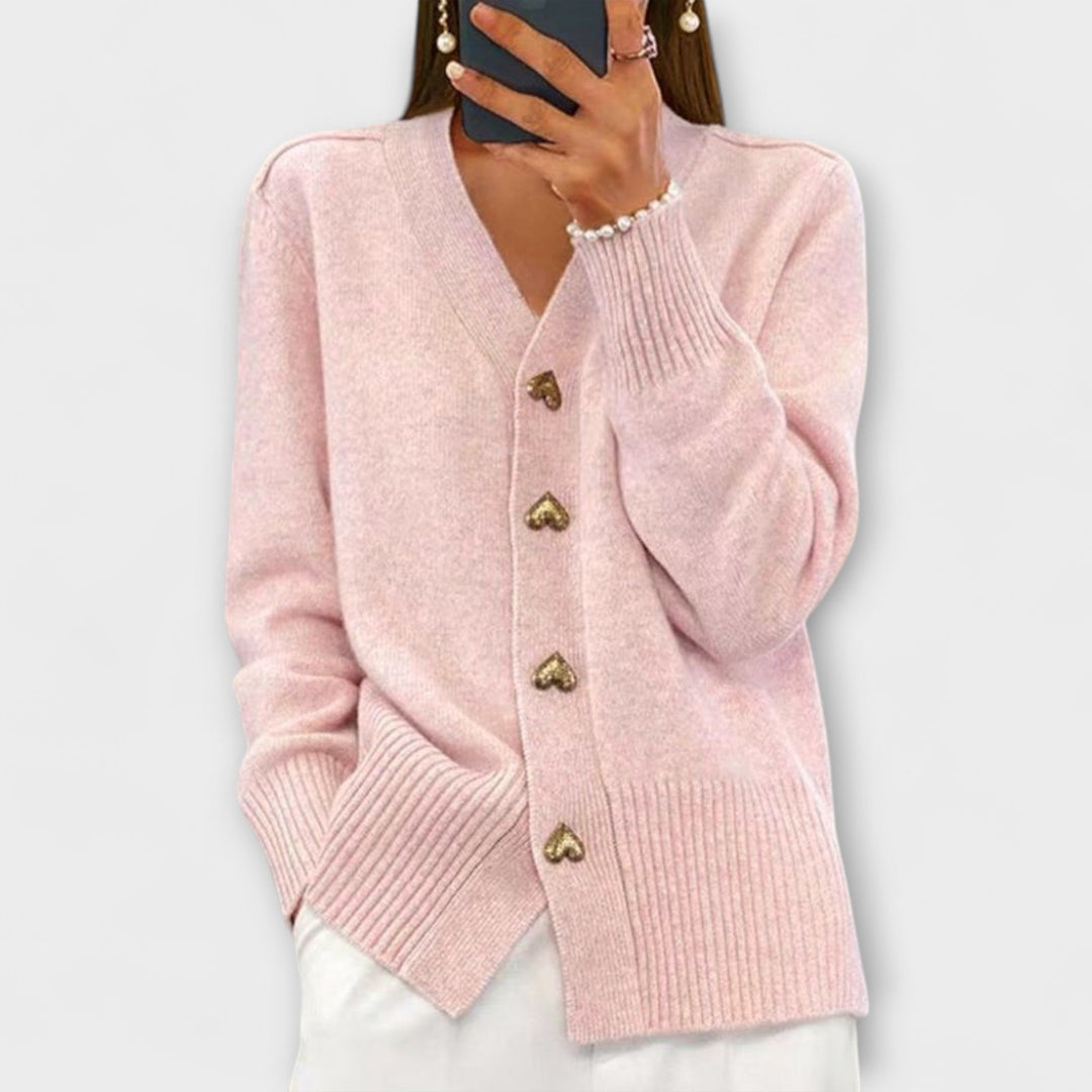 Lilith – Women's V-neck sweater in vintage look