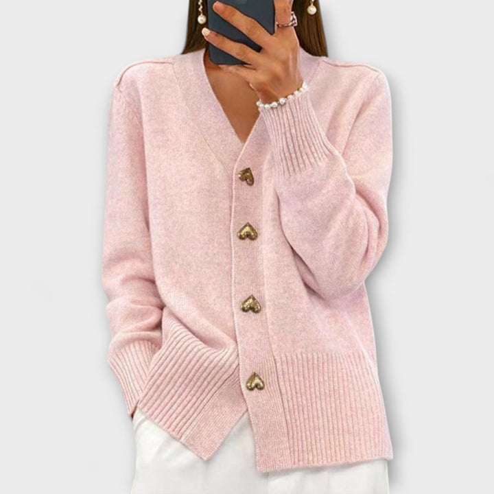 Lilith – Women's V-neck sweater in vintage look