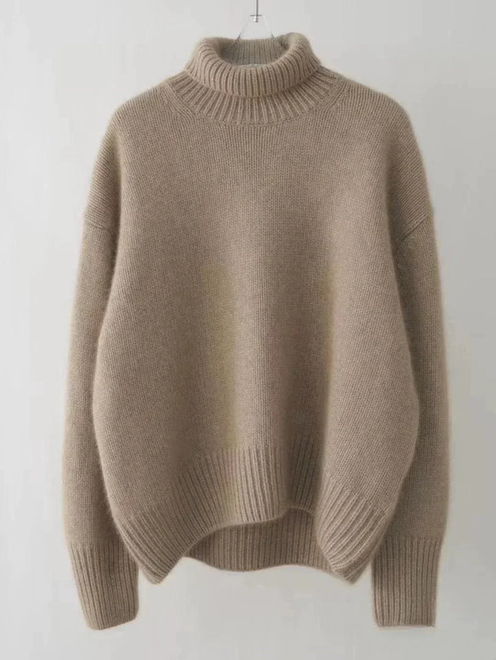 Xavier - High Collar Loose Knitted Sweater
