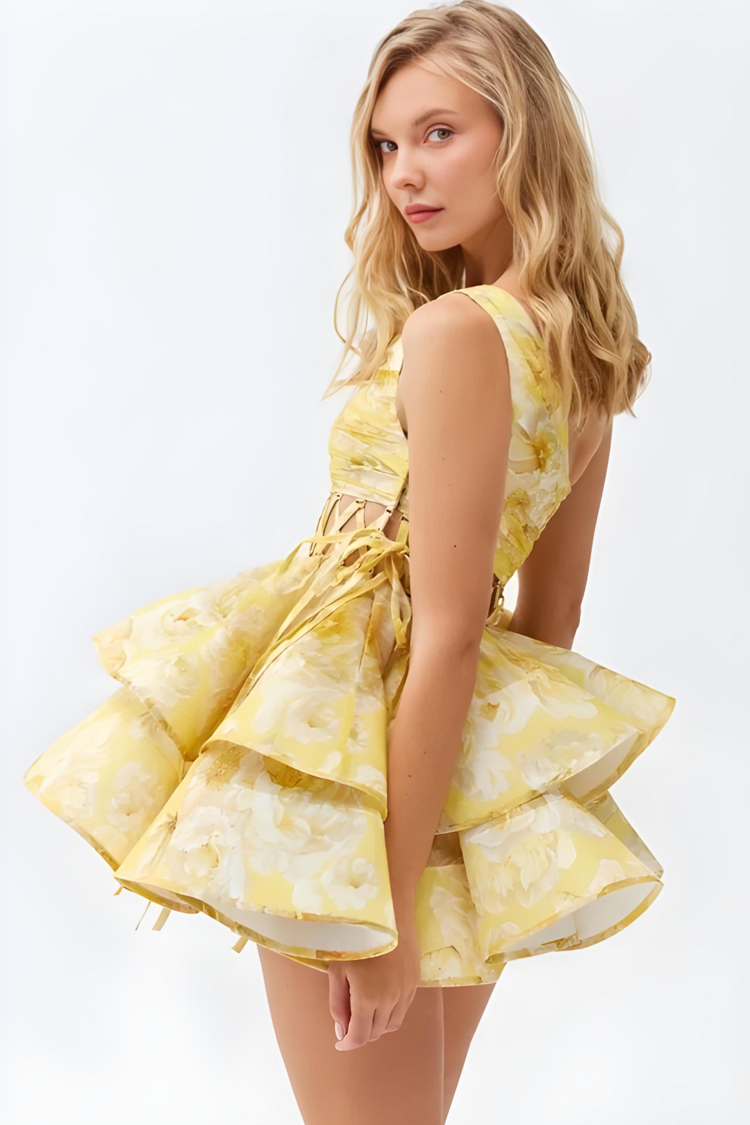 Nerissa - Floral One Shoulder Mini Dress