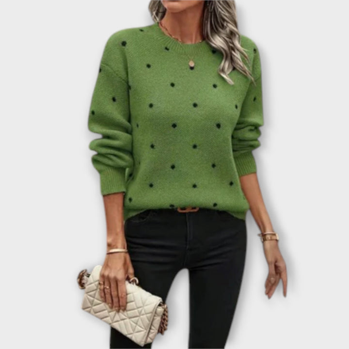 Delilah - Casual long-sleeved knitted sweater