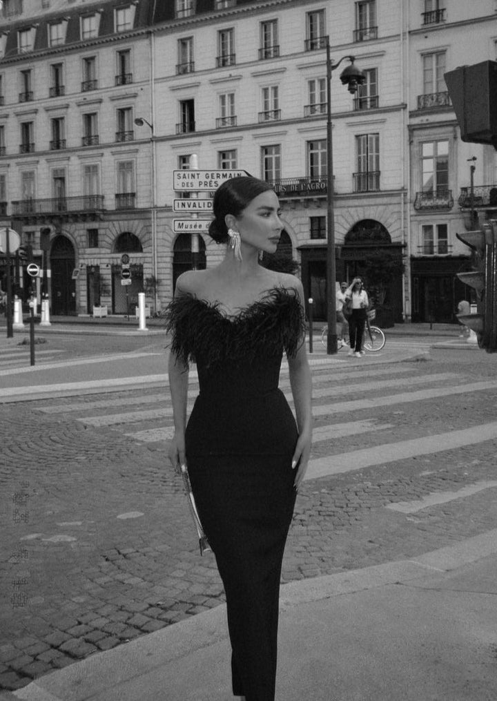 Jovie - Luxurious Feather Dress
