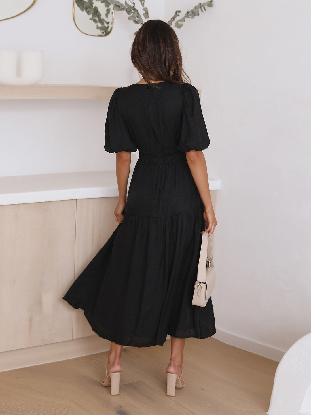 Cassia - Dress with Puff Sleeves