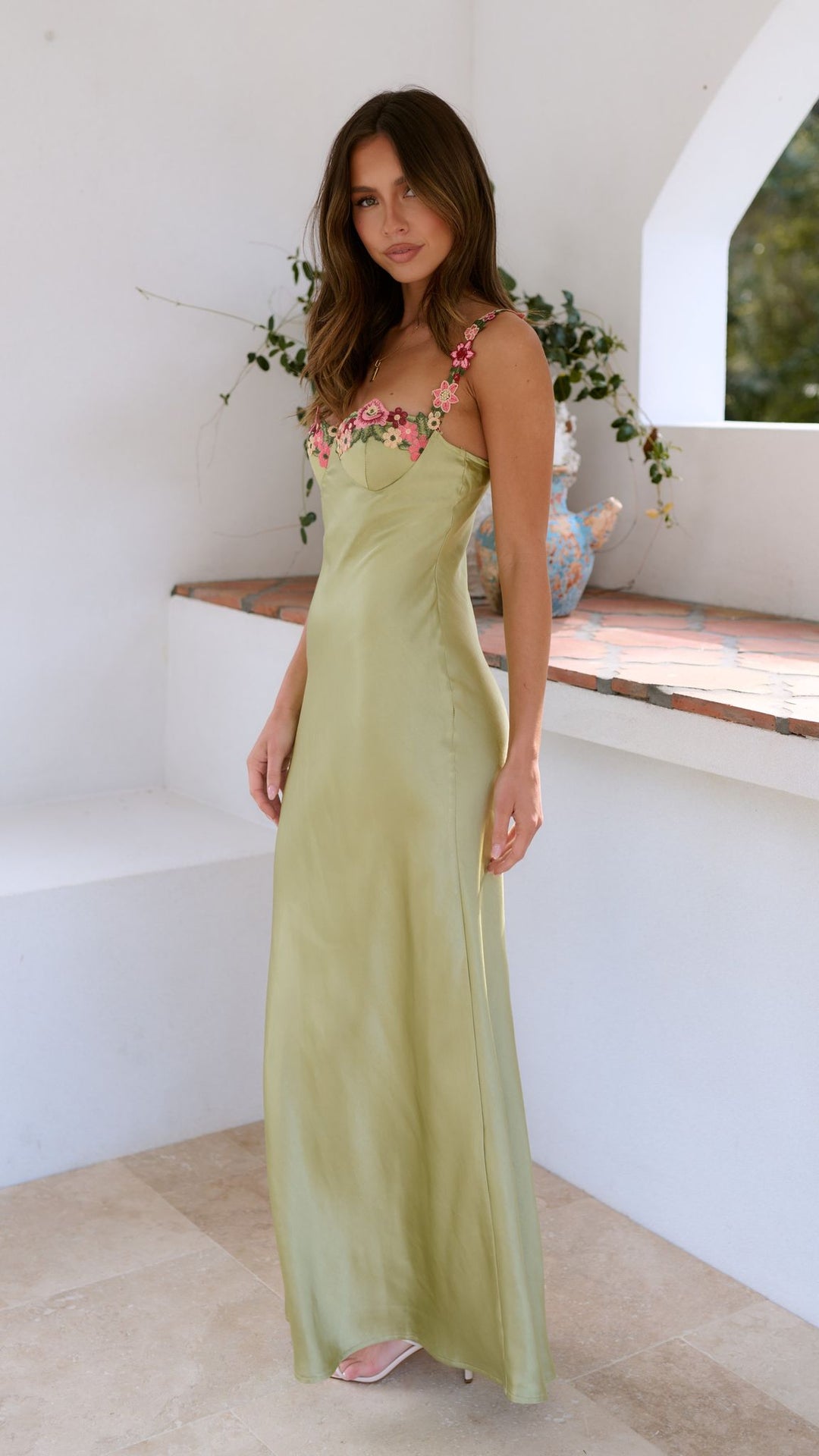 Evelina - Maxi Dress with Flower Detail