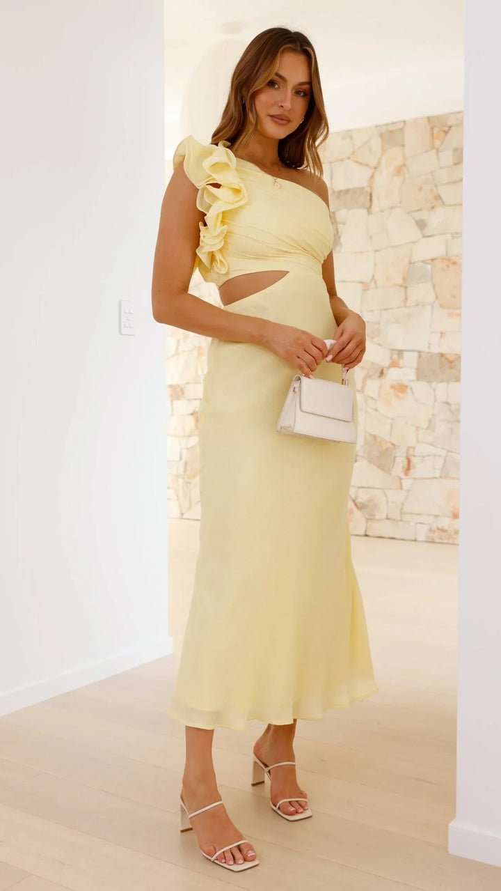 Narelle - One-Shoulder Cutout Maxi Dress