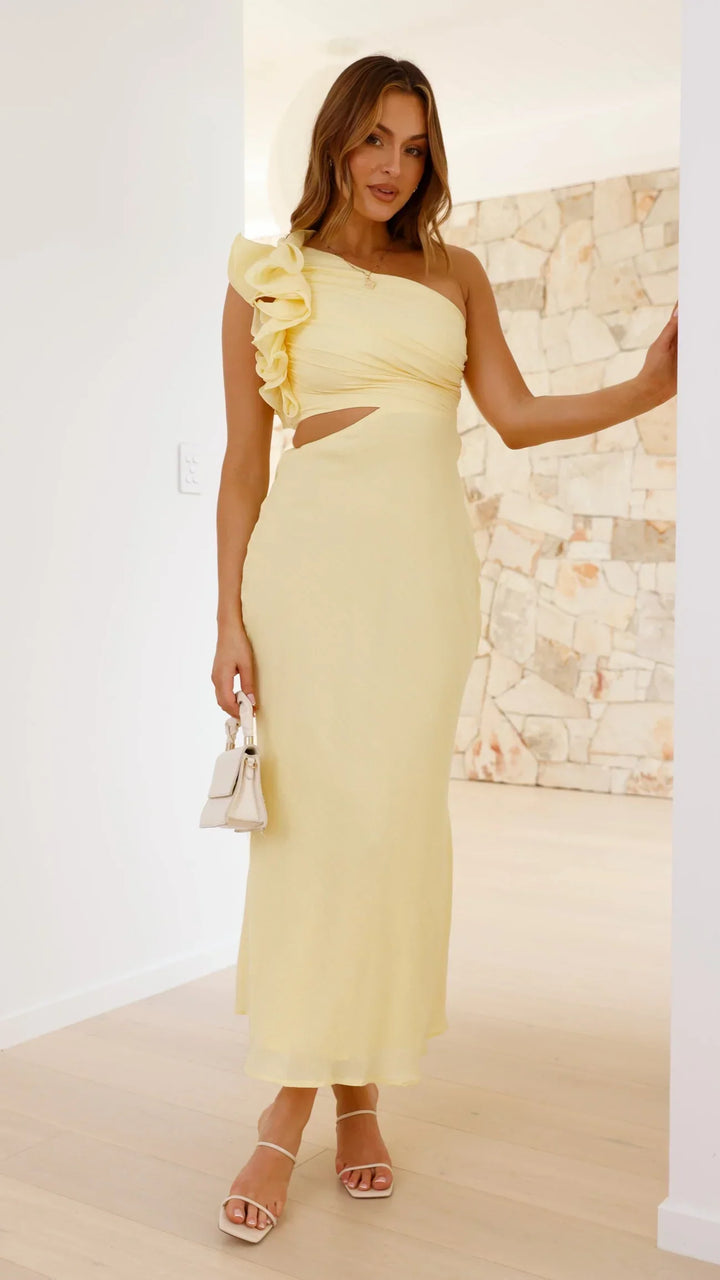Narelle - One-Shoulder Cutout Maxi Dress