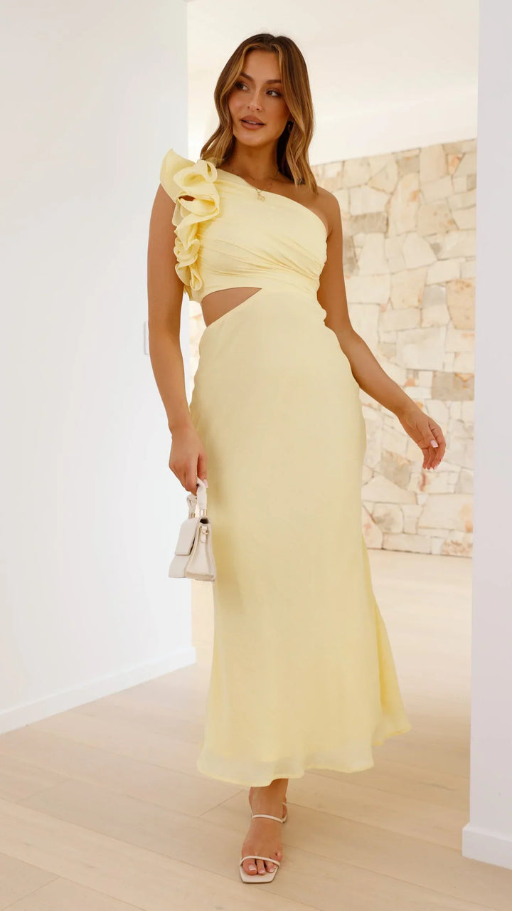 Narelle - One-Shoulder Cutout Maxi Dress