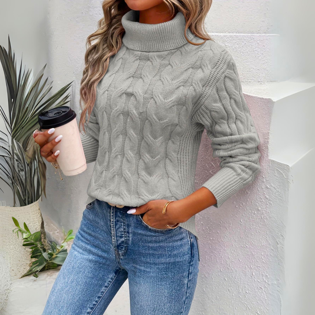 Duncan - Fashionable Knit High Collar Sweater