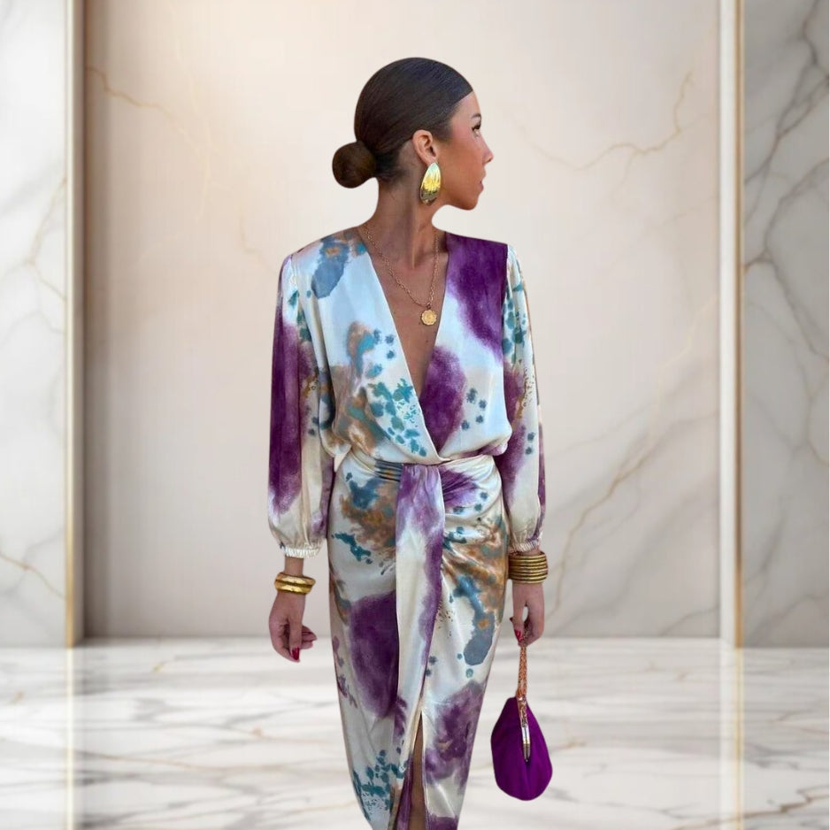 Myrisse - Elegant Dress with Waist Tie