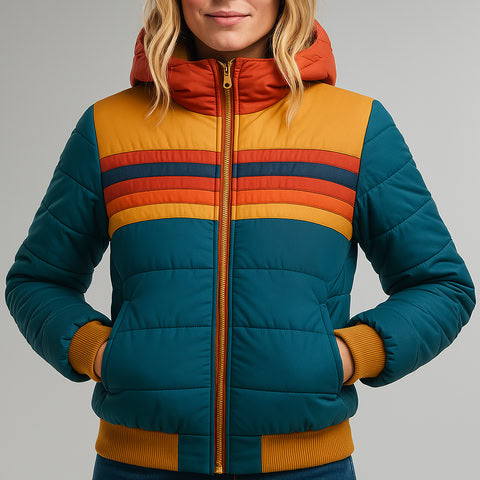 Audrina - Women's jacket with waterproof fabric, hood and fitted fit