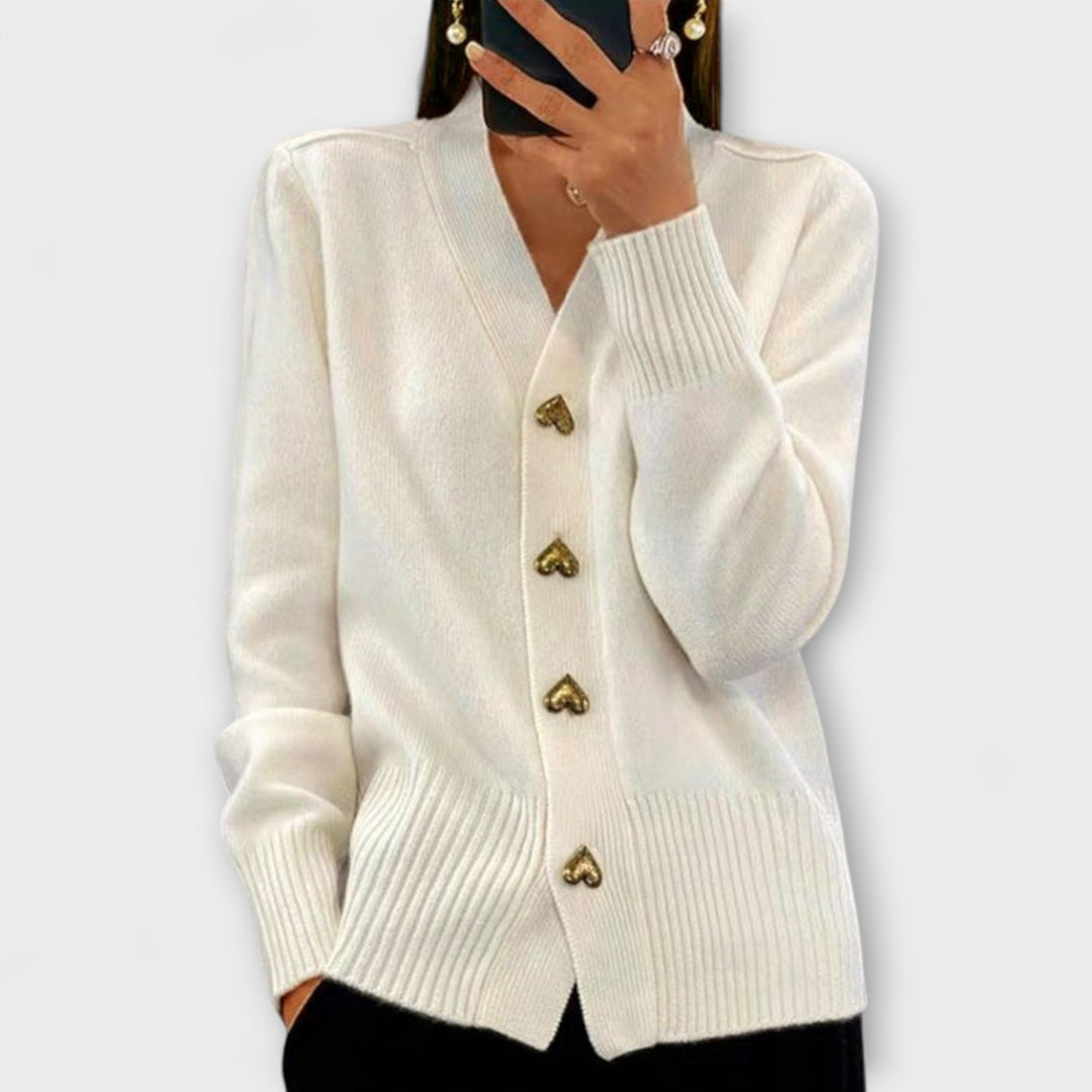 Lilith – Women's V-neck sweater in vintage look