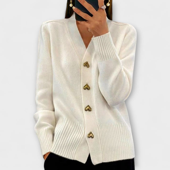 Lilith – Women's V-neck sweater in vintage look