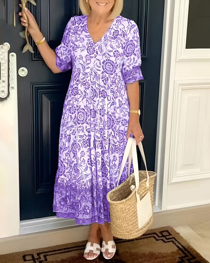 Jeslina -  Elegant Floral Dress