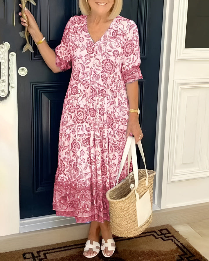 Jeslina -  Elegant Floral Dress