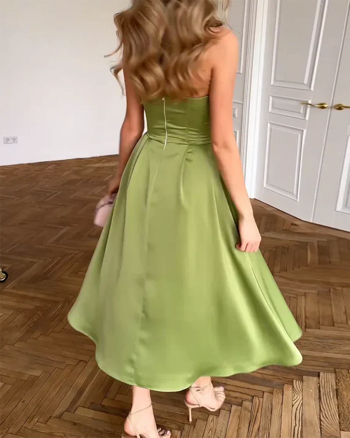Delyse - Strapless Elegant Dress