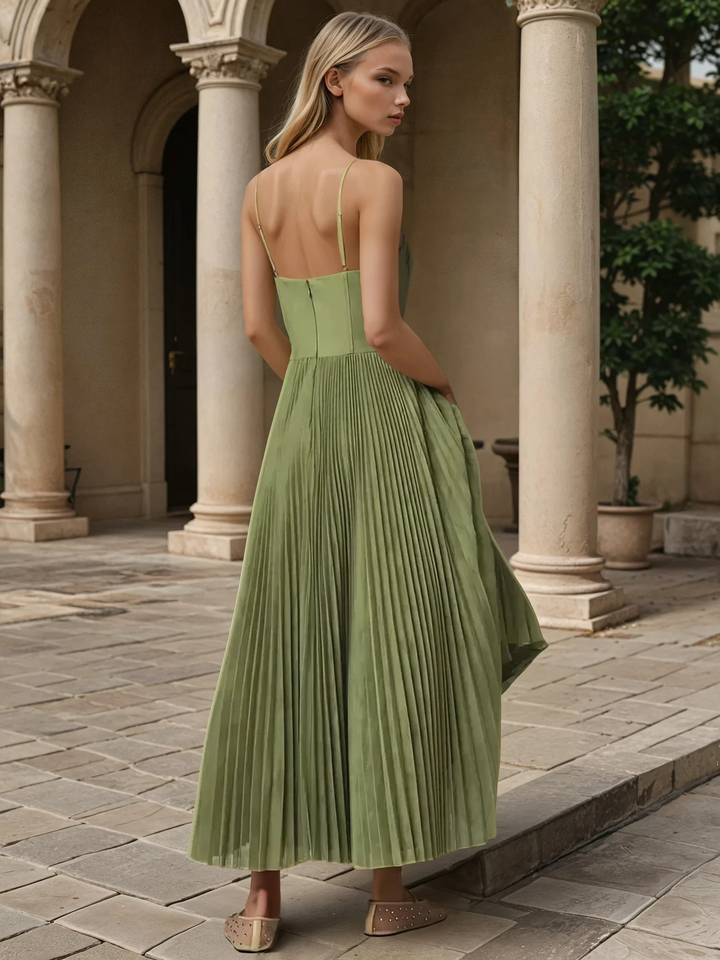 Indigo - Bustier Sleeveless Midi Dress