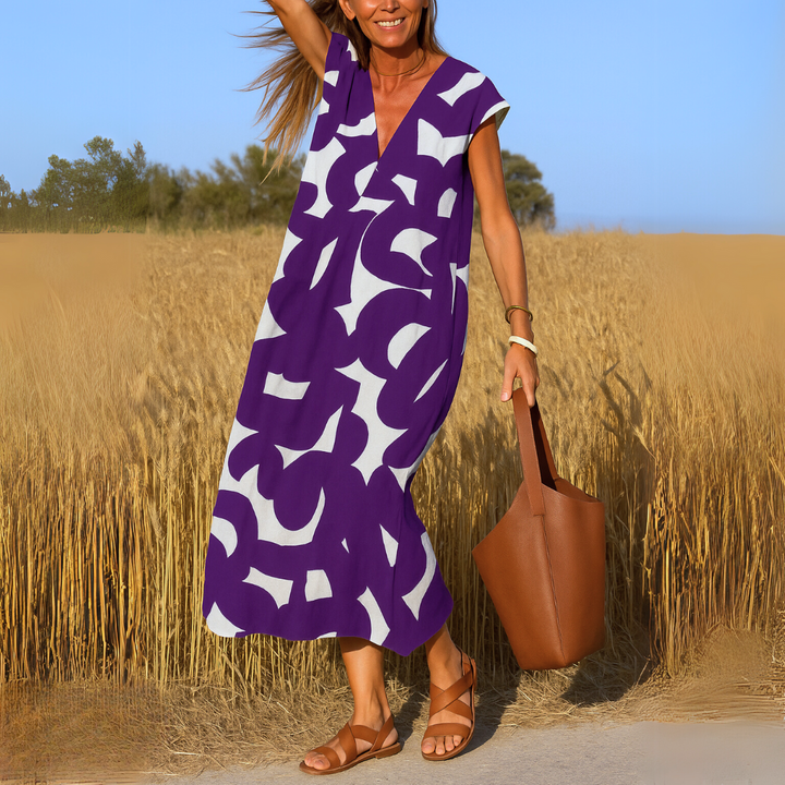 Mirayla - Fluid Dress with V-Neck