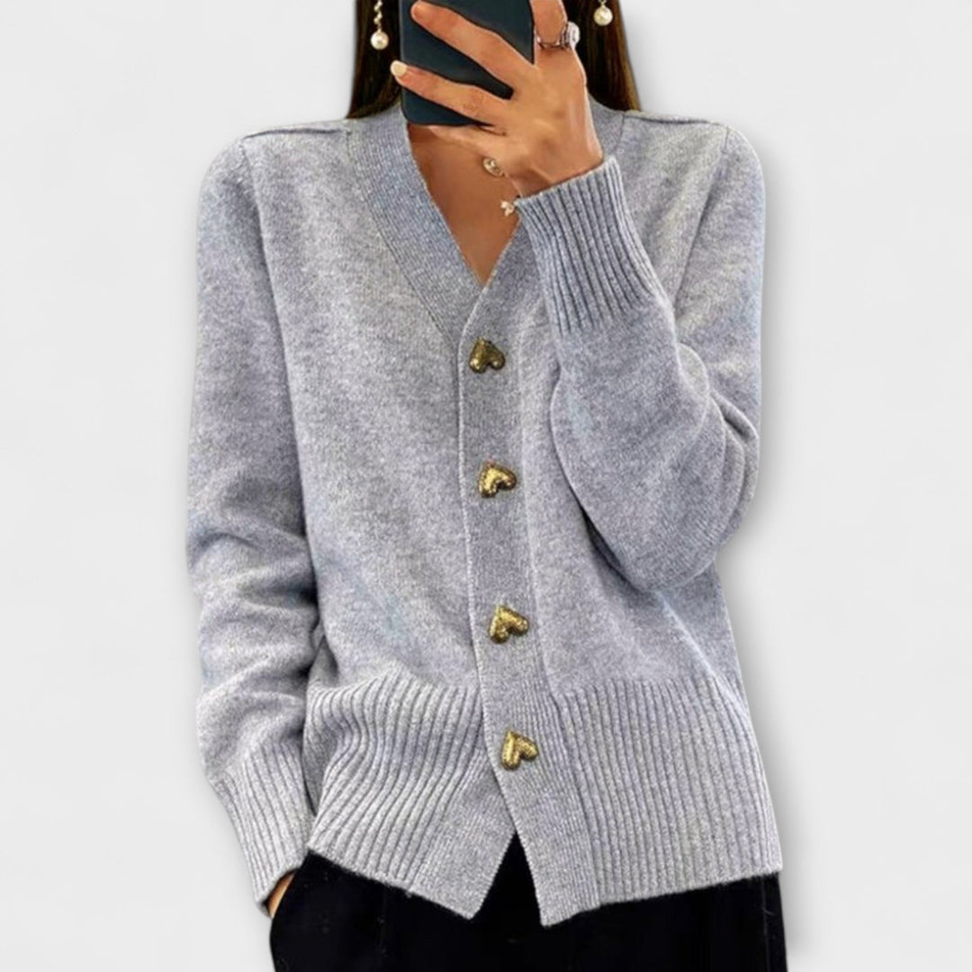 Lilith – Women's V-neck sweater in vintage look
