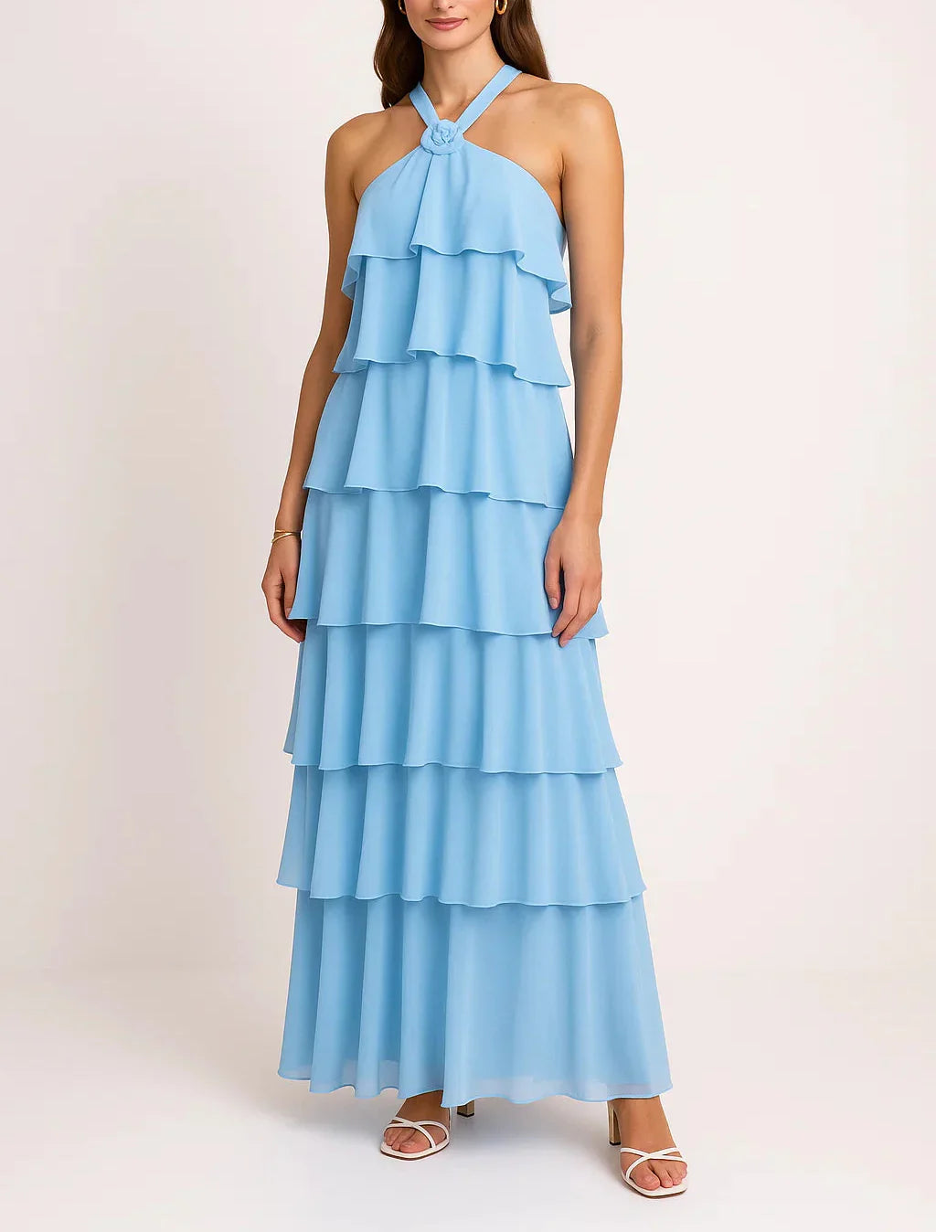 Onora - Ruffle Backless Maxi Dress