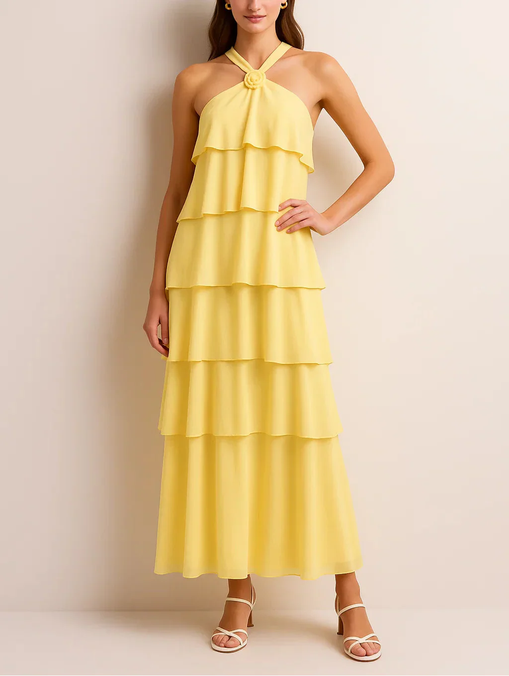 Onora - Ruffle Backless Maxi Dress